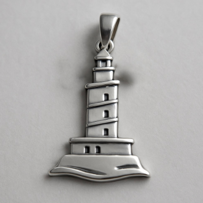 joya de plata en forma de la Torre de Hércules